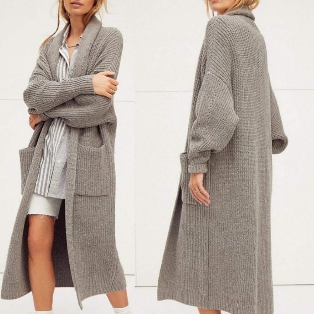Free People Skylark Cardi Longline Sweater